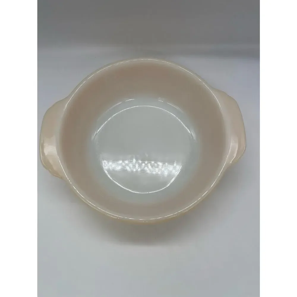 Vintage Fire King Peach Luster Lustre Round Casserole Dish 1.5 Qt USA
